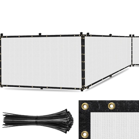 Sealtech Ultra Heavy Duty 200 GSM Privacy Fence White8X50 NonRecycled Polyethylene Cable Zip Ties ST-204-8X50